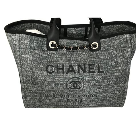 sac chanel deauville gris|Chanel sacs.